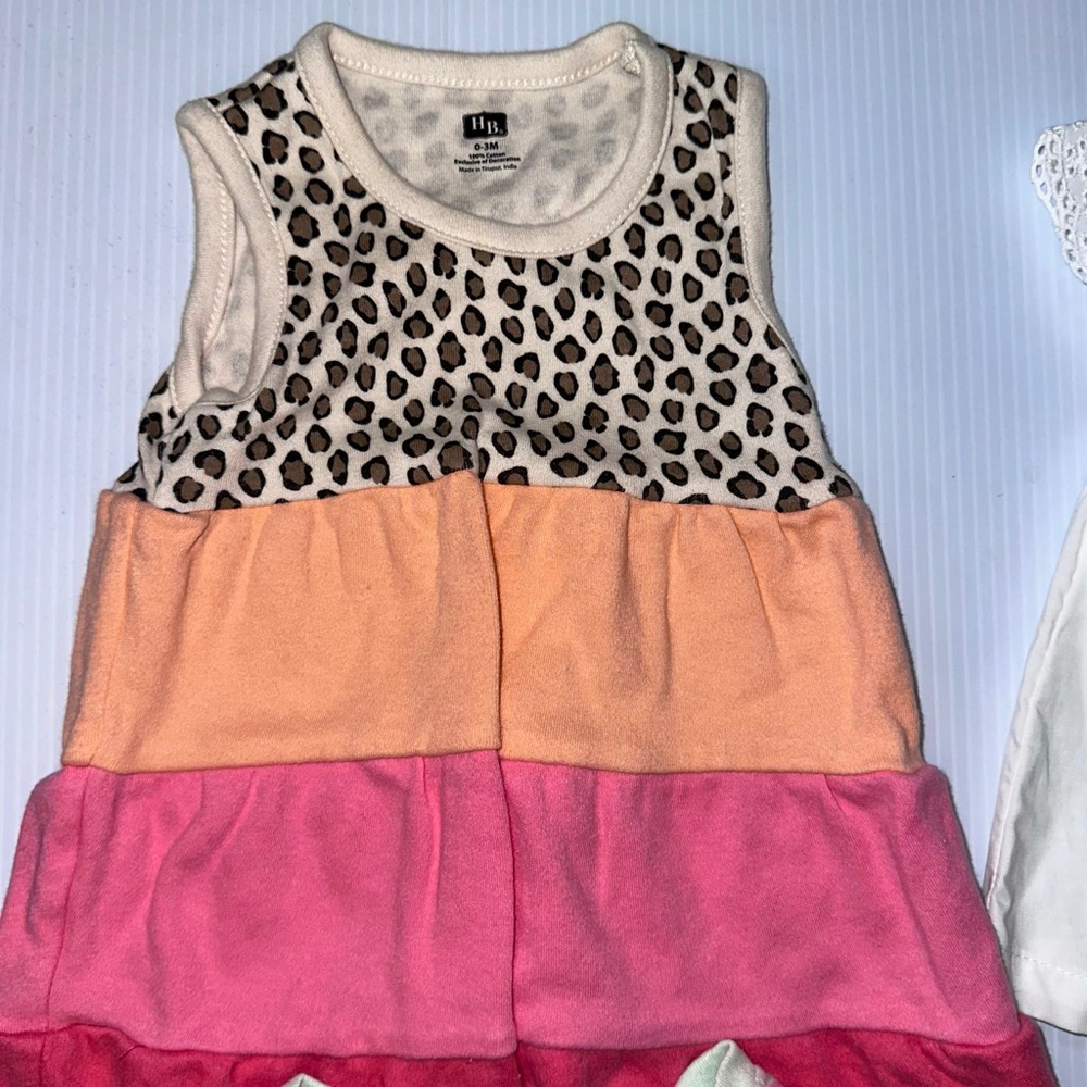 Lot of 6 Baby Girl Mixed Brands Mostly 0-3 Months 1 Size 68 Bundle Multi-color - Picture 5 of 14
